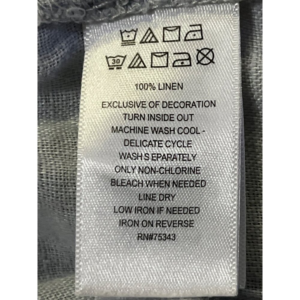 Cynthia Rowley 100% Linen Cropped Pants Womens L Light Gray Used - Picture 11 of 14